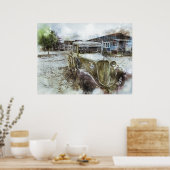 オールドヴィンテージタウントラック ポスター (キッチン)