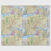 オールドヴィンテージニューオーリンズの地図 ラッピングペーパー (フラット)