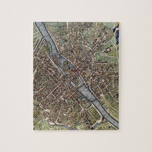 オールドヴィンテージパリマップシャビシック ジグソーパズル (縦)