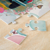 オールドヴィンテージファームトラックフローラパステル ジグソーパズル (側面)