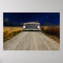 オールドヴィンテージラットロッドピックアップトラックゾンビドライバー