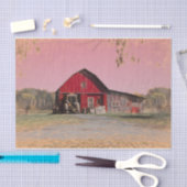 オールドヴィンテージ素朴アンティークレッドバーン 薄葉紙 (クラフト)