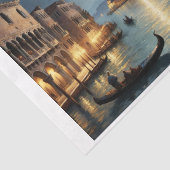 オールドヴェネツィア沿岸の風景は夜の運河の上に 薄葉紙 (詳細)