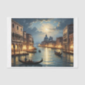 オールドヴェネツィア沿岸の風景は夜の運河の上に 薄葉紙 (正面)