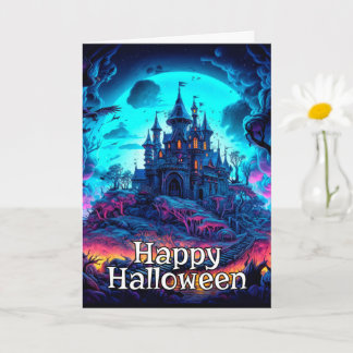 オールド不気味ハ幽霊のよく出るウス |ハッピーハローウィン カード