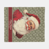 オールド伝統的サファッションドンタ居心地の良いスローギフト フリースブランケット (正面(横))