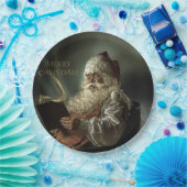 オールド写真オブサンタクロース魔法の休日 ペーパープレート (パーティー)