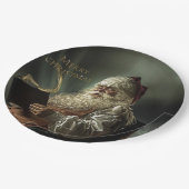 オールド写真オブサンタクロース魔法の休日 ペーパープレート (アングル)