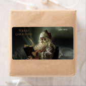 オールド写真オブサンタクロース魔法の休日 ラベル (インサイチュ)