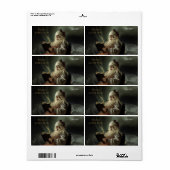 オールド写真オブサンタクロース魔法の休日 ラベル (フルシート)