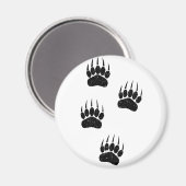 オールド動揺して紙プリントブラックベアポーズ マグネット (正面/裏面)