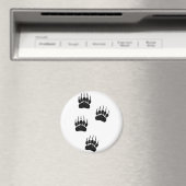 オールド動揺して紙プリントブラックベアポーズ マグネット (インサイチュ (食洗機))