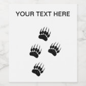 オールド動揺して紙プリントブラックベアポーズ ワインラベル (シングルラベル)