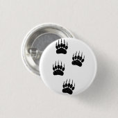 オールド動揺して紙プリントブラックベアポーズ 缶バッジ (正面&裏面)