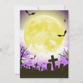 オールド墓地、ゾンビハンド&こうもりハローウィンパーティ 招待状 (裏面)
