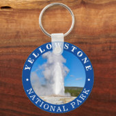 オールド忠実イエローストーン国立公園キーチェーン キーホルダー (正面)