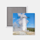 オールド忠実イエローストーン国立公園 マグネット (正面/裏面)