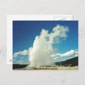 オールド忠実@イエローストーン国立公園 ポストカード (正面/裏面)