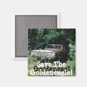 オールド救済オ救チャードビーチのゴールデイーグル マグネット (正面/裏面)