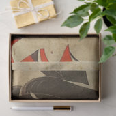 オールド日本のウィメンウッドブロックプリント浮世スタイル 薄葉紙 (ギフト)