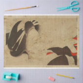 オールド日本のウィメンウッドブロックプリント浮世スタイル 薄葉紙 (クラフト)