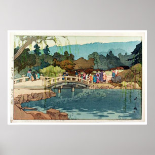 オールド日本のブリッジ浮世絵 ポスター