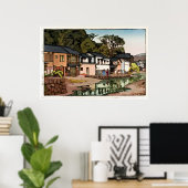 オールド日本のヴィレッジ浮世絵 ポスター (ホームオフィス)