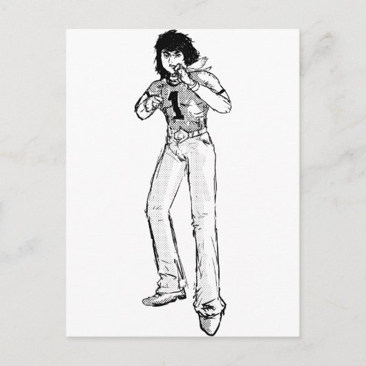 オールド漫画ヒーロー ポストカード (正面)