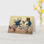 オールド熱狂するフレンズ誕生日 カード (黄色い花)