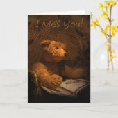 オールド空白の・ベア・カー恋しく思ドユー カード (黄色い花)