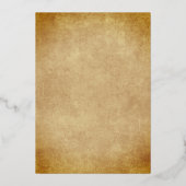 オールド紙オーナメントロマンチック旧ファッ結婚ション 箔招待状 (裏面)