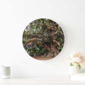 オールド素朴オリーブの木 ラージ壁時計 (ホーム)