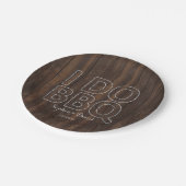 オールド素朴バーンストリングライトI DO BBQ ペーパープレート (アングル)