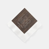 オールド素朴バーンストリングライトI DO BBQ 縁ありカクテルナプキン (角)