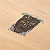 オールド素朴バーンレースユーカリI do BBQ After アクリル招待状 (レイダウン)