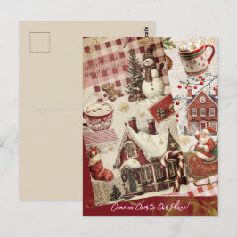 オールド素朴ファッションドフェスティバルホリデーチャーム ポストカード