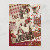 オールド素朴ファッションドフェスティバルホリデーチャーム ポストカード (正面)