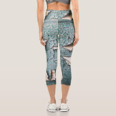 オールド素朴ブルーグリ絵を描ンウッドカスタムモノグラム カプリレギンス (裏面)