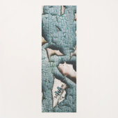 オールド素朴ブルーグリ絵を描ンウッドカスタムモノグラム ヨガマット (正面)