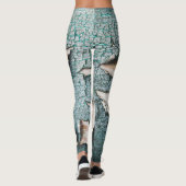 オールド素朴ブルーグリ絵を描ンウッドカスタムモノグラム レギンス (裏面)