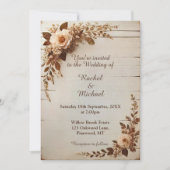 オールド素朴ヴィンテージウェディング招待状 招待状 (正面)