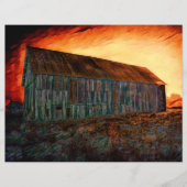 オールド素朴ヴィンテージオレンジブラウンバーンサンセット (正面)