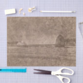 オールド素朴ヴィンテージセピアブラウンバーンテクスチャ 薄葉紙 (クラフト)