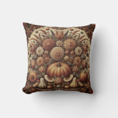 オールド素朴ヴィンテージファームハウス秋秋花模様 クッション (正面)