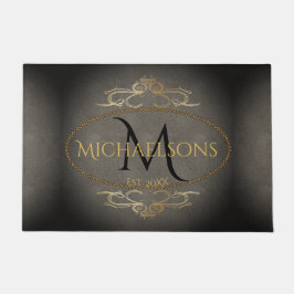 オールド素朴・ワールド・エレガンス名 |イニシャル |年 ドアマット