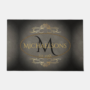 オールド素朴・ワールド・エレガンス名  イニシャル  年 ドアマット