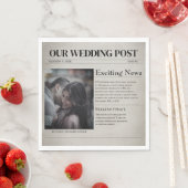 オールド結婚新聞婚約パーティ スタンダードランチョンナプキン (インサイチュ)