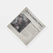 オールド結婚新聞婚約パーティ スタンダードランチョンナプキン (角)