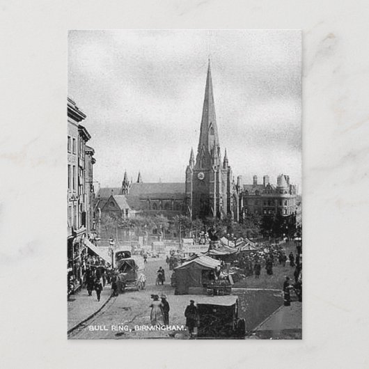 オールド葉書 – ブルリングや輪，バーミンガム ポストカード (正面)