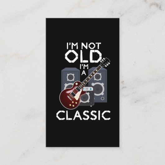 オールド誕生日ギタリストミュージシャン 名刺 (正面)